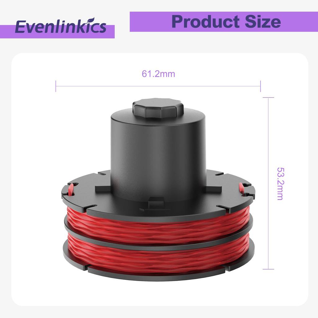 2Pcs Line Spool for AL-KO GTE 350/GTE 450/GTE 550 Lawn Trimmer Nylon Rope Reels, 112966