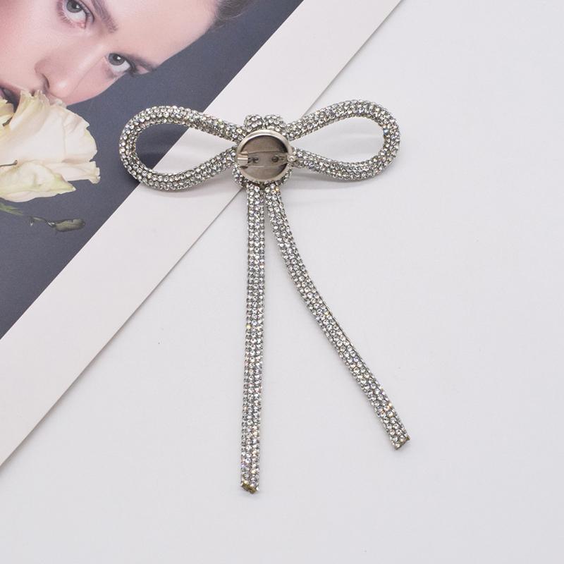 Simple Bowknot Brooches For Women Girls Blazer Accessories Elegant Bow Hair Clip Hair Accessories Gifts