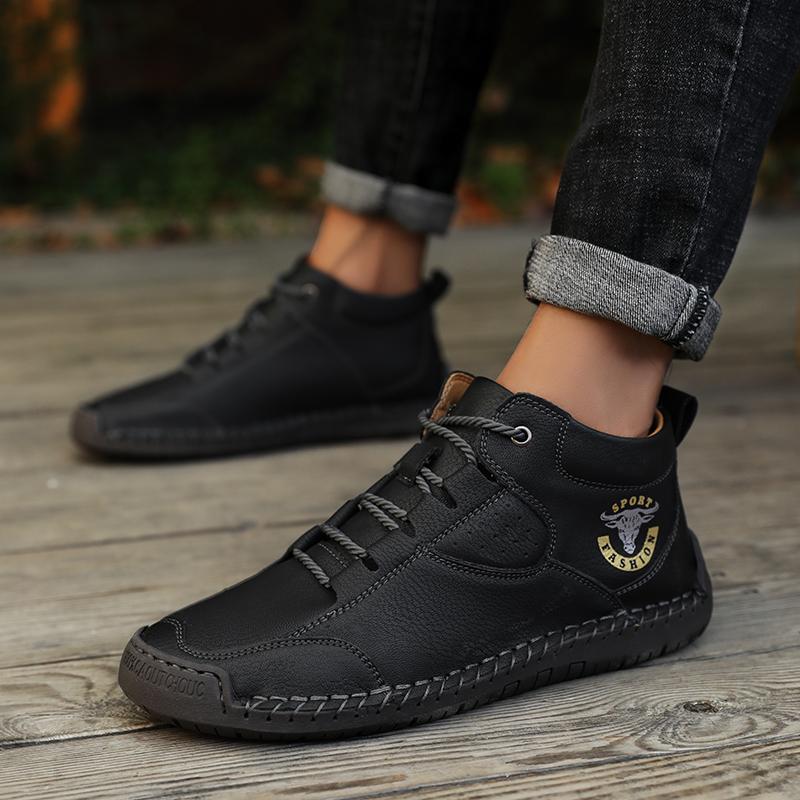 

Теннисный мужской тренд 2024 года, повседневная кожаная обувь для мужчин, нескользящие спортивные кроссовки, мужской дизайнер скейтбордов, Ayakkabı, антискользящая мода 39 чёрный