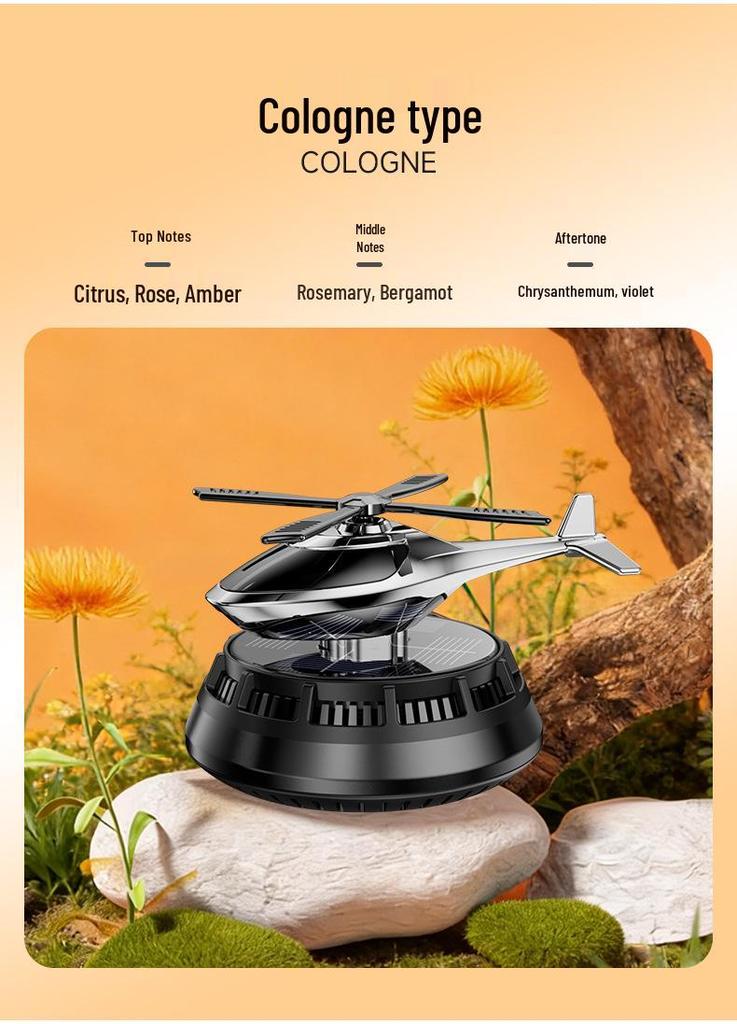 Solar-Powered Rotating Helicopter Aroma Diffuser - Long-Lasting Fragrance Ornament