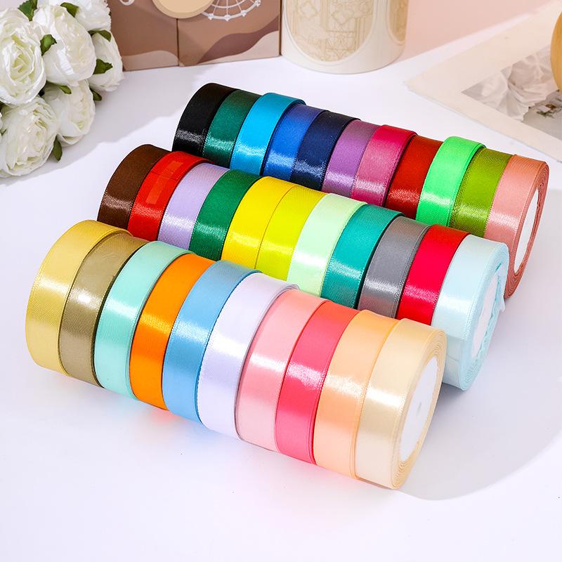 22meters/roll Wide 2cm Satin Ribbon Wedding Holiday Season Party Decor DIY Making Handmade Gift Wrapping Crafting Materials