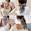 Foulard di Seta Fascia per Capelli Nastro Lungo Fiocco Stampa Coreana Lettera Foulard per Capelli Donna Porta Coda di Cavallo Accessori per Capelli