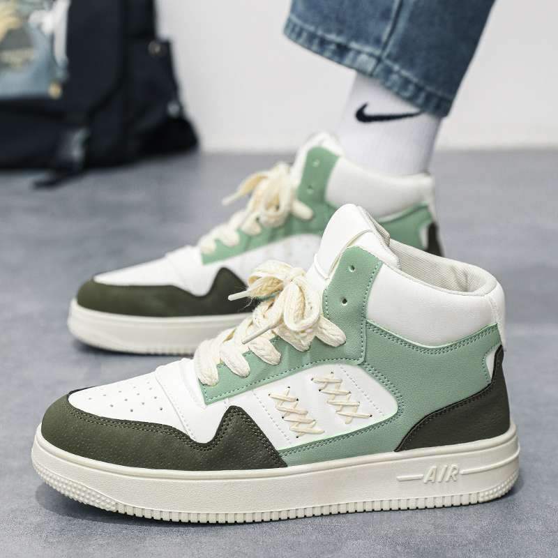 Canvas men's shoes autumn and winter 2025 new boys sports high-top skateboard shoes versatile retro casual winter trendy shoes