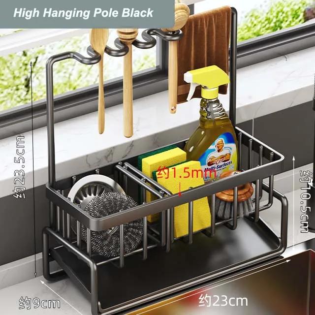 Self-draining Sink Shelf Kitchen Sink Drain Rack Organizer Faucet Holder Soap Drainer Towel Rack Shelf Kitchen Accessories