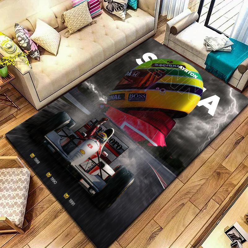 Ayrton Senna Carpet Rug for Living Room Bedroom Home Sofa Decoration,Kids play Nonslip Floor Mat