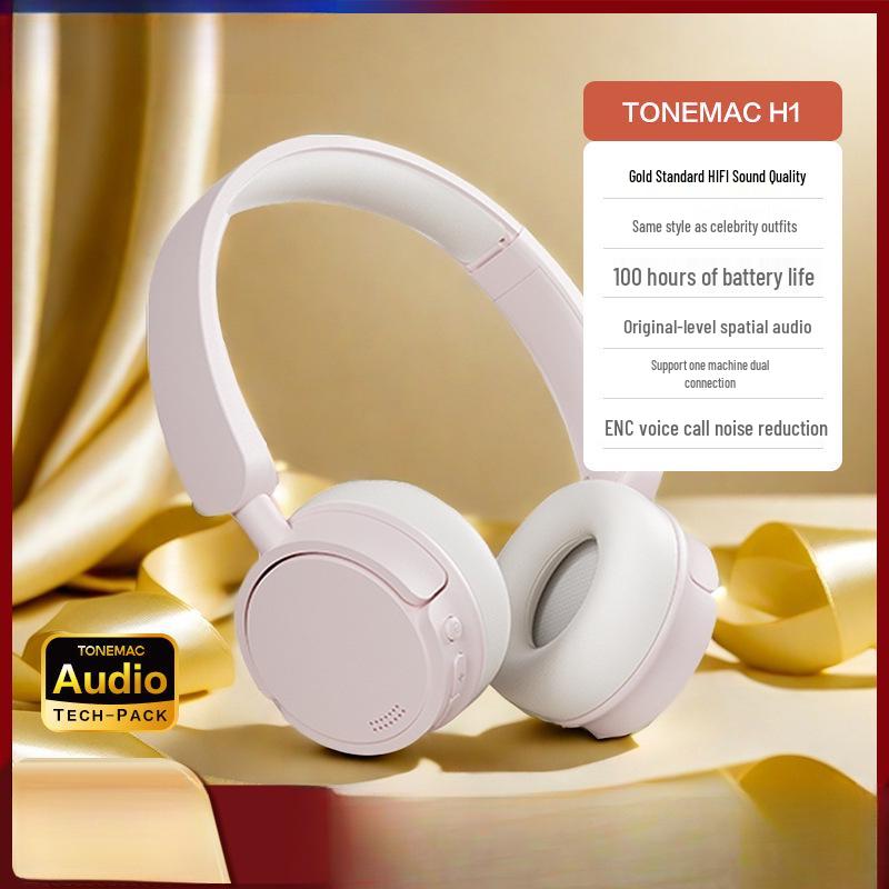 2025 H1 Over-Ear Wireless Retro Bluetooth Headphones: Classic Style, High Sound Quality, Long Battery Life