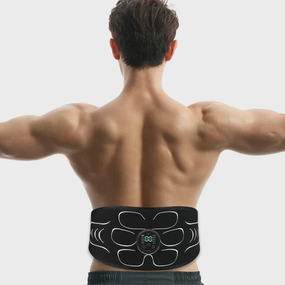 EMS Fitness Muscle Patch: Silicone Pulse Belt for Abdominal, Arm, and Leg Massage