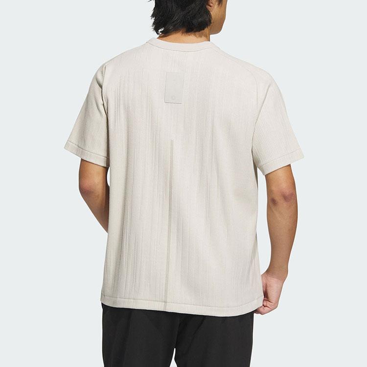Adidas Wuji Jacquard Tee Men Tops Brown IW1517