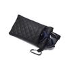 Portable Double-layer Sunglasses Bag PU Leather Waterproof Glasses Bag With Lanyard/Metal Buckle Multi-functional Storage Pouch