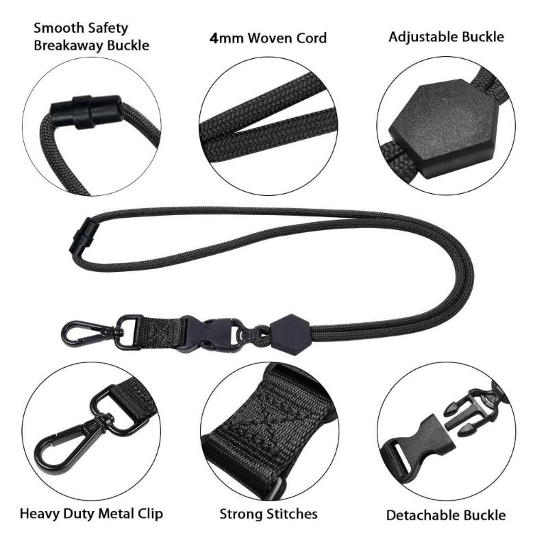 Adjustable Badge Holder Neck Lanyard Neckband With Quick Release Clip Secure Phone Keychain For Professionals Students