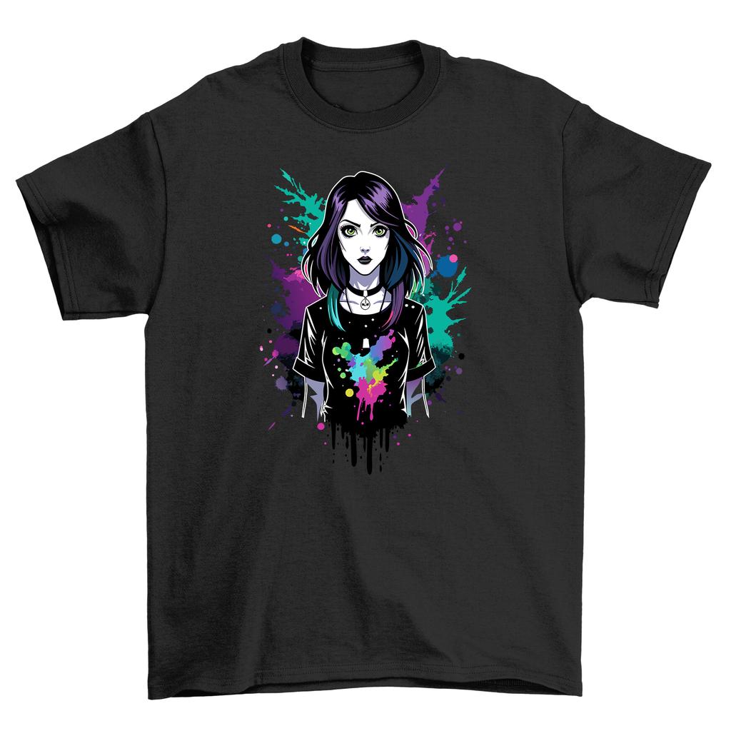 Gothic_36 Paint Splatter T-Shirt Mens Womens Tees Top - Funny, Edgy, and oh-so-Mysterio us! Unleash Yo