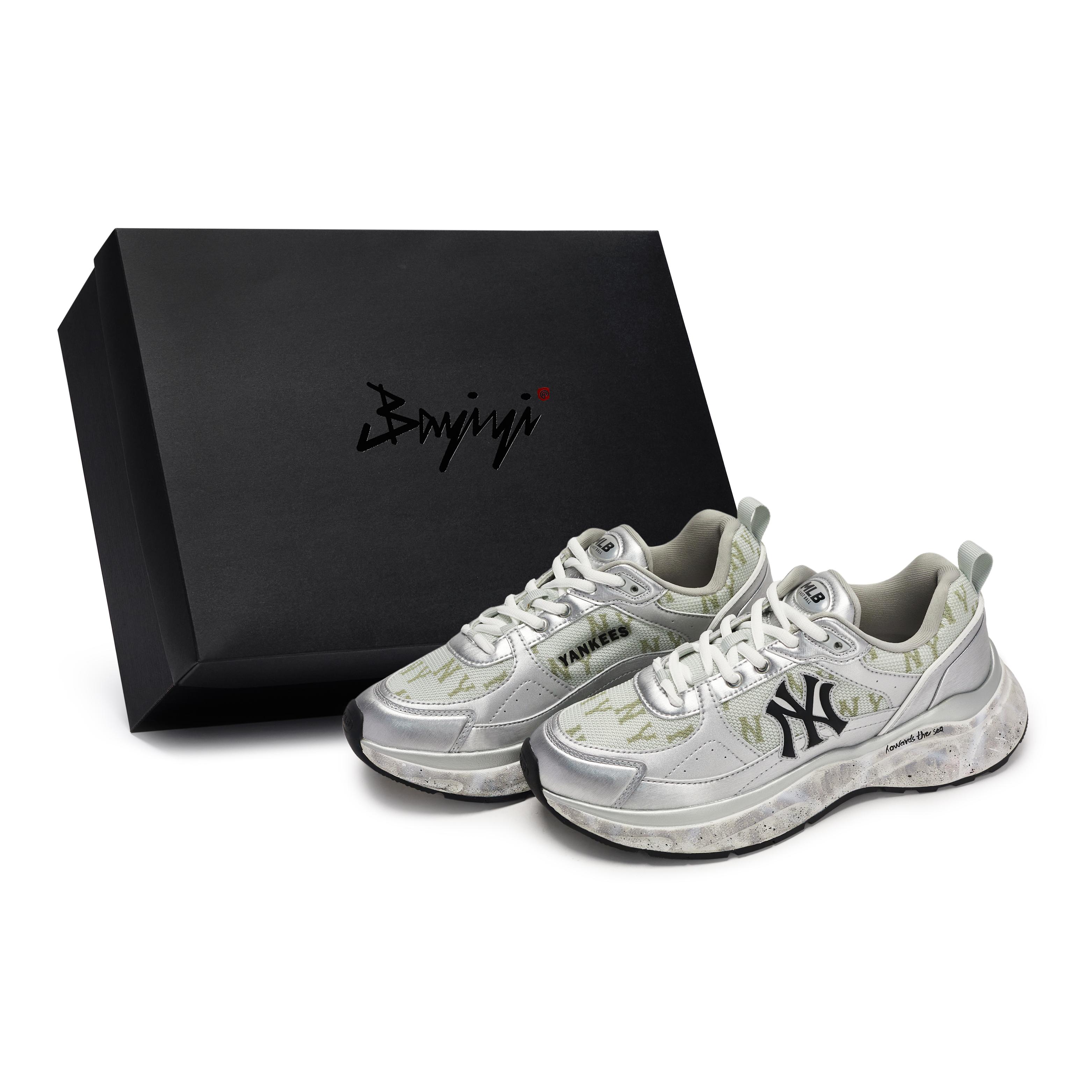 

MLB Fast Ball Classic Monogram Low top Running Shoes Unisex Gray Silver 3ARNFSB4N-50SIS(Team80BOX) 44