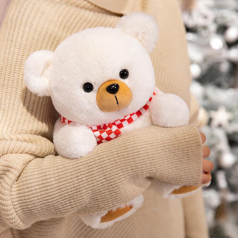 Non-Toxic Cute Love Bear Toys Soft Bear With Scarf Stuffed Animal Bear Plush Doll Birthday Gift
