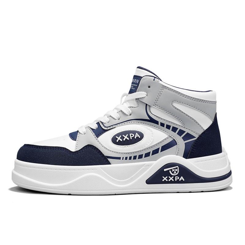 Vier Jahreszeiten Neue High-Top Board Schuhe Jugend Dicke Sohle Höhensteigernd Farbpassend Freizeit Schuhe Große Größe Outdoor Sport