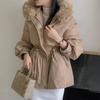 New Design Winter Korean Fashion Women Overcoat Vintage Aesthetic Loose Thick Coat Female Hoodie Casual Warm Elastic Waist Long Sleeve