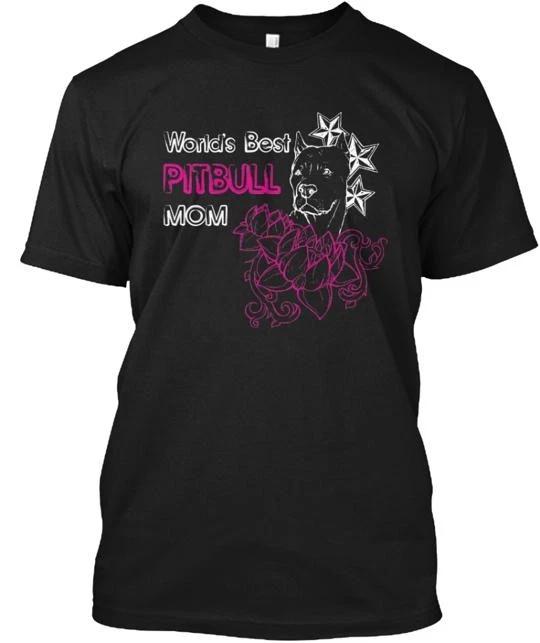 Worlds Best Pitbull Mom TTshirt Made in the USA Size S to 5XL M