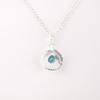 Natural Sky Blue Topaz Gemstone 925 Sterling Silver Jewelry Chain Pendant 1.15" PP-8-4