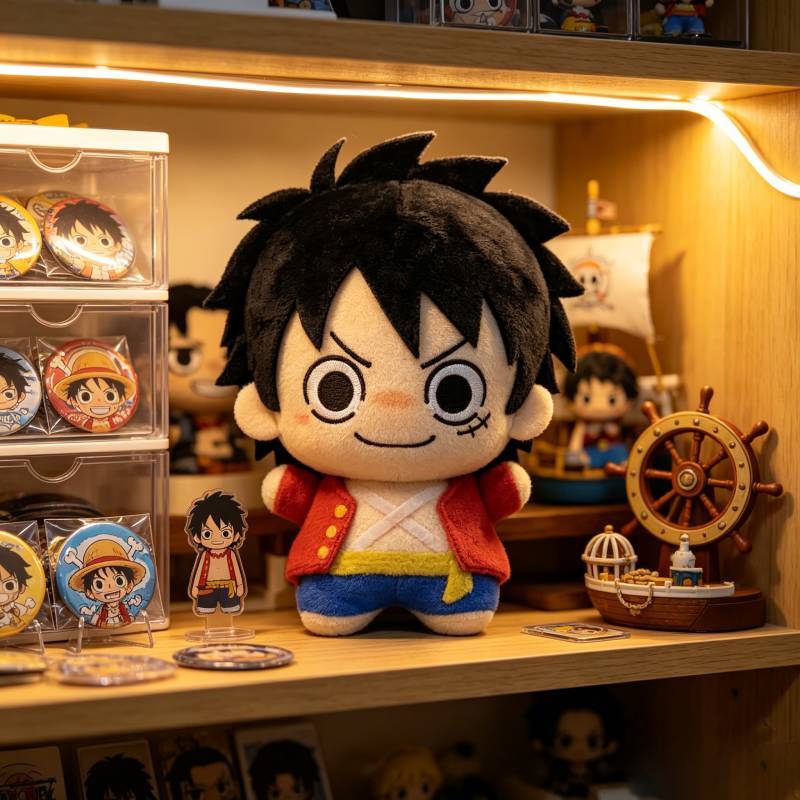 Luffy Und Ace 10cm Plüschfigur Mit Niedlichem Hängeanhänger Für Kinder