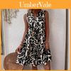 Bohemian Floral Print Cotton Blend Vneck Aline Dress For Summer Casual Wear