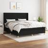 3132171 vidaXL Divan-lit Tapissier Avec Matelas Noir 180x200 Cm Tissu