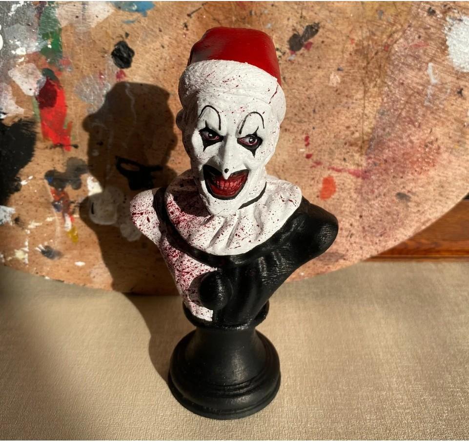 Art The Halloween Clown Figure Horror Clown Indoor Garden Statue Resin Terrifier