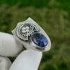 Freundschaftstag Sale 925 Silber Sodalith Edelstein Handgefertigt Statement Bezel Ring