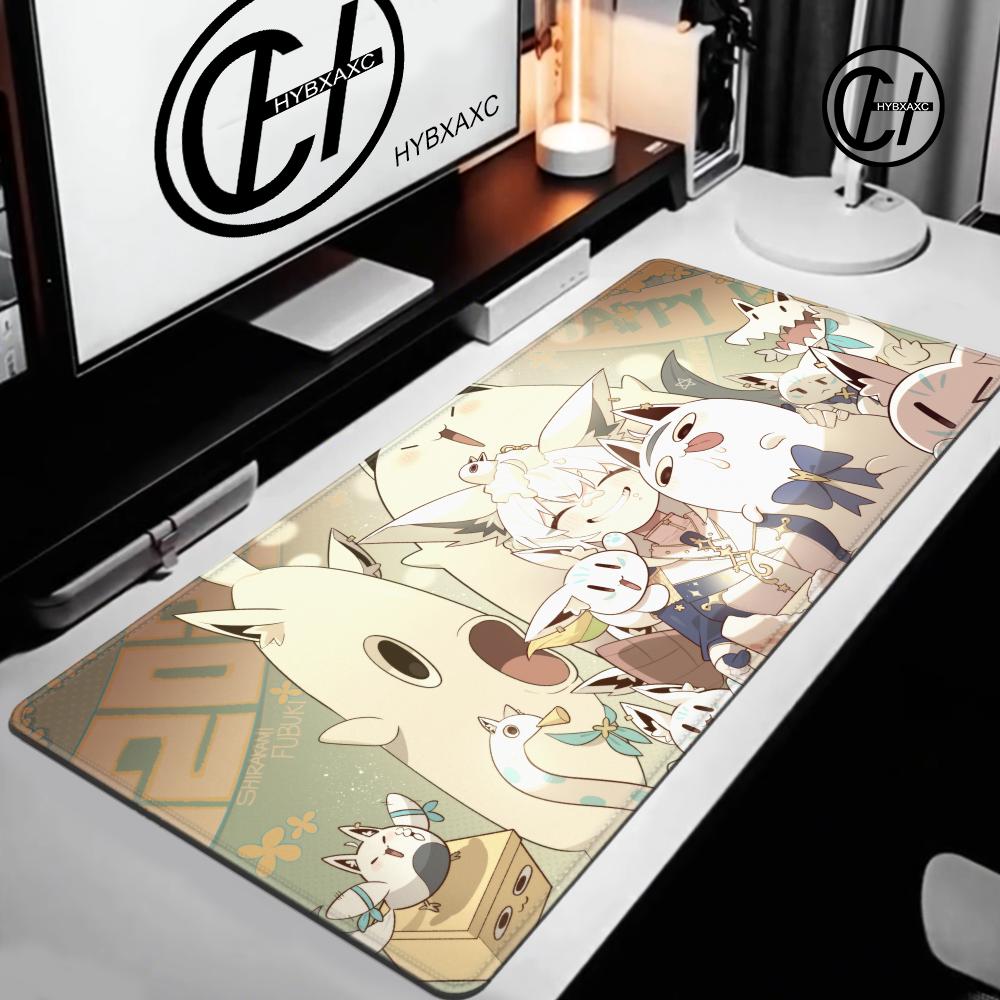 Shirakami Fubuki Mouse Pad Anime game mause pads cs lol XXL Home HD Computer Desk Mats Carpet Gamer Office Laptop Soft Desktop