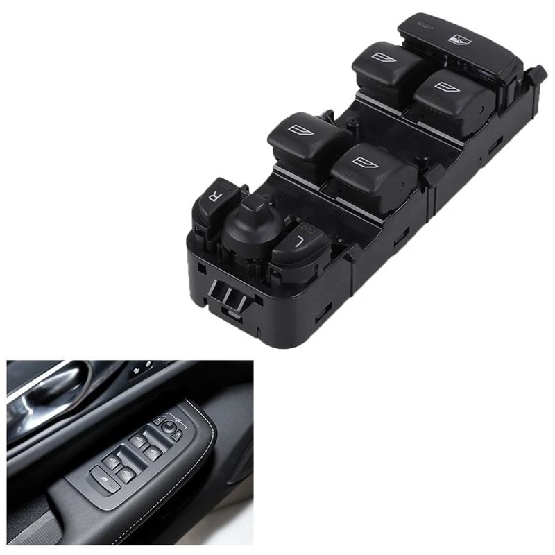 1 Piece Car Power Window Control Switch Window Glass Control Lift Switc 31433406 Black ABS For VOLVO XC90 XC60 V90 S90
