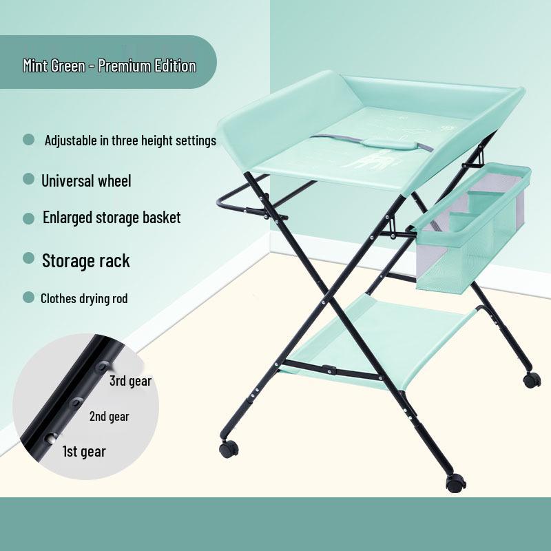 Portable Baby Changing Table: Multifunctional, Foldable & Washable for Diaper Changes and Massages