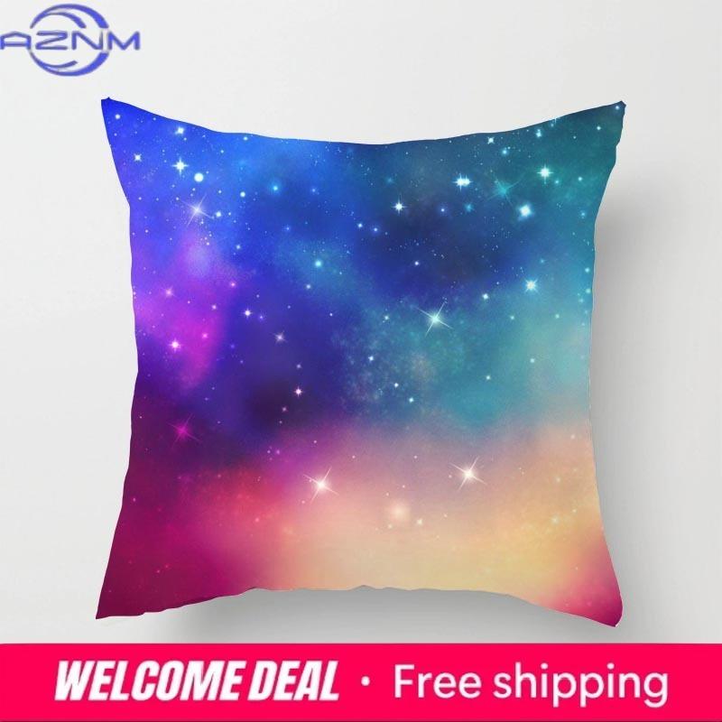 Bedroom Living Room Pillowcase Home Sofa Cover Square Galaxy Colorful Geometric Cushion