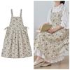 Floral Printed Household Work Apron Cotton Waiter Extended Aprons Kitchen Cooking Apron  Garden