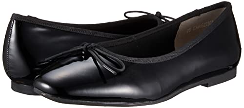Carino CAWG22303 Damen Ballerinas aus schwarzem Lackleder, Größe 23,0 cm