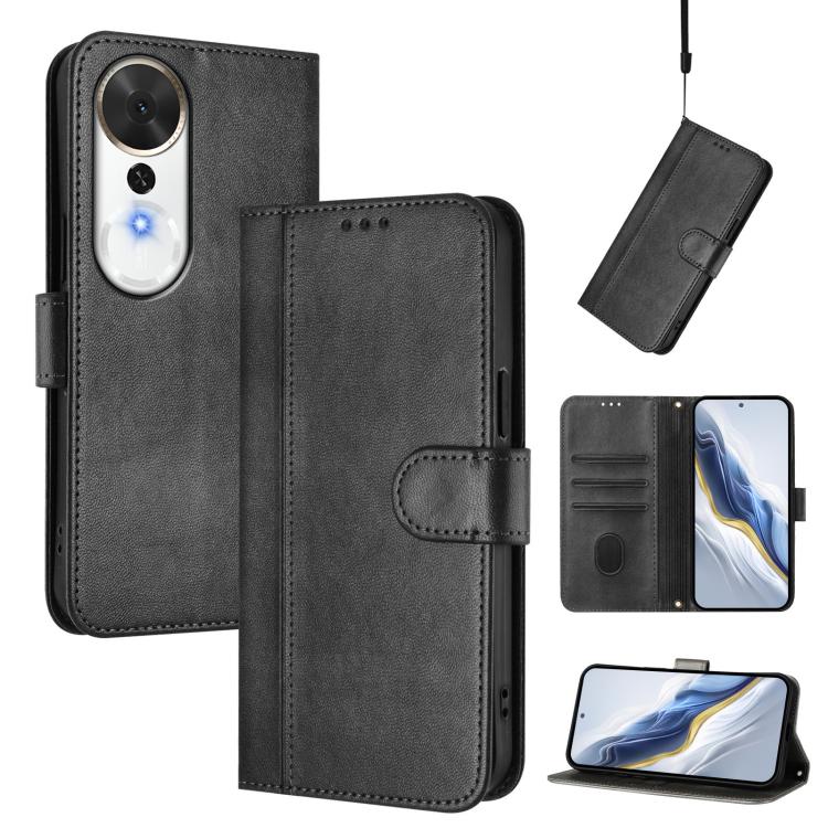 Linien-Spleißschnalle Retro Leder Handyhülle