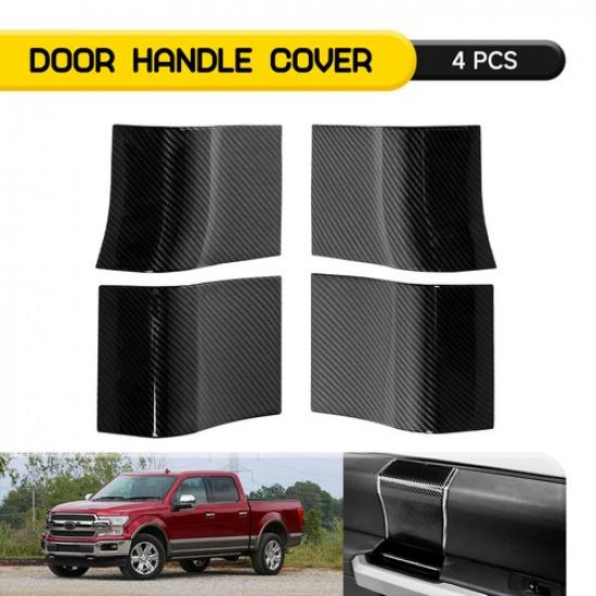 

Interior Door Handle Panel Cover Trim Carbon Fiber Style For Ford F150 2015-20 V