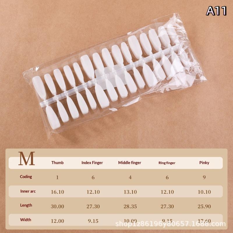 300Pcs/Bag Full Cover Press On Fake Nails Matte Ultrathin TransparentCoffin Tips Nails Extension Diy Practice Nail Tool