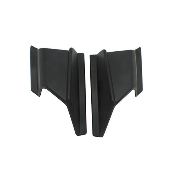 Pair Black Motorcycle Front Fairing Winglet Aerodynamic Wing Side Spoiler Cover