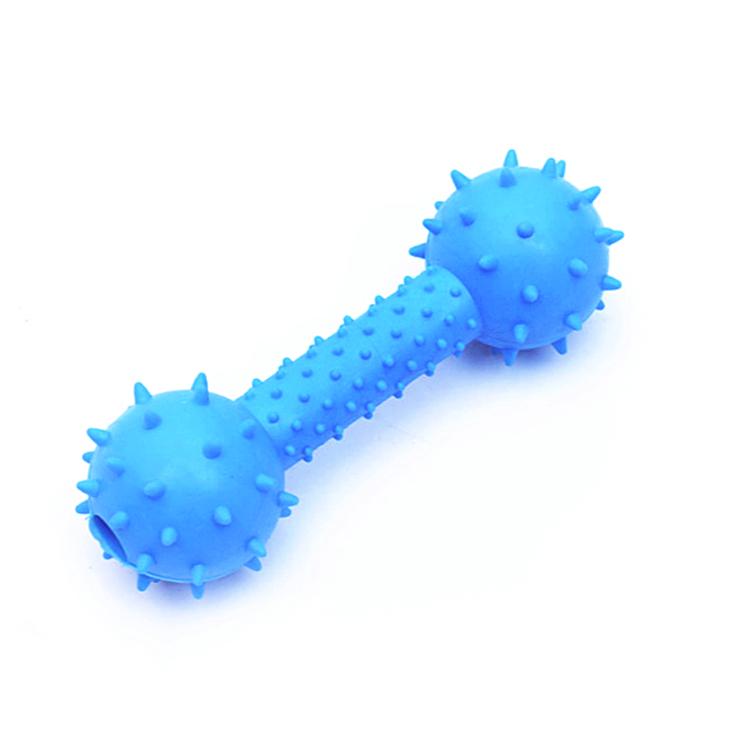 Hot Sale TPR Pet Dumbbell Chew Toy Cleaning Teeth Intelligence Treatment Training Toy Pet Dog Chew Toys