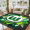 VfL Wolfsburg FC Design Kristall-Samt-Teppich Weiche Dekorationsmatte für Schlafzimmer Eingang