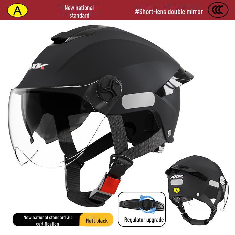 A3 New 3C Certified Electric Car Half Helmet for Men & Women - Summer Sun Protection, Universal Safety for All Seasons.