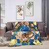 Inazuma Eleven Anime Blanket Flannel All Season Multi-function Lightweight Thin Throw Blankets for Home Bedroom Bedspreads