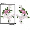 1Pair Polyester Fiber Embroidery Flower Patch DIY Handmade Clothing Accessories Embroidery Floral Applique Sew On Patch Hat