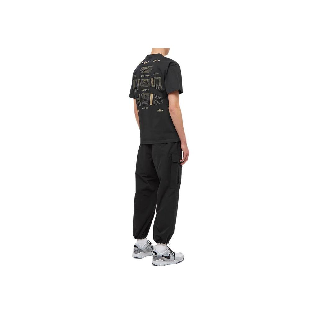 Nike ISPA Series Minimal Letter Logo Print Crew Neck Casual Short Sleeve T-Shirt Men Tops Black DV0687-010