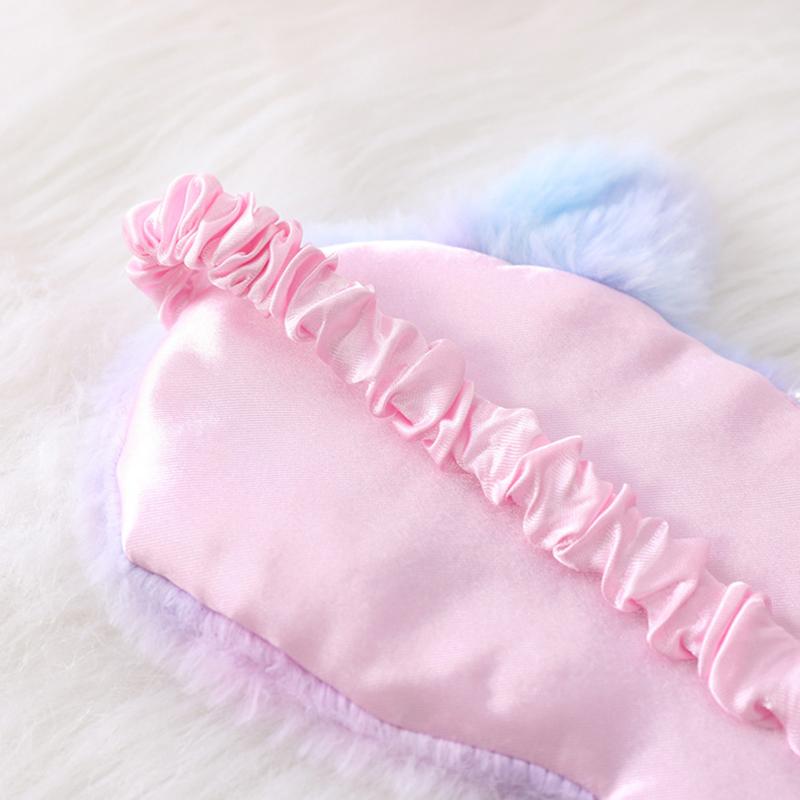 Plysj øyelapp Sovebind for reisehvile Myk Sovemaske Øyemasker Søt Glitter Unicorn øyedeksel