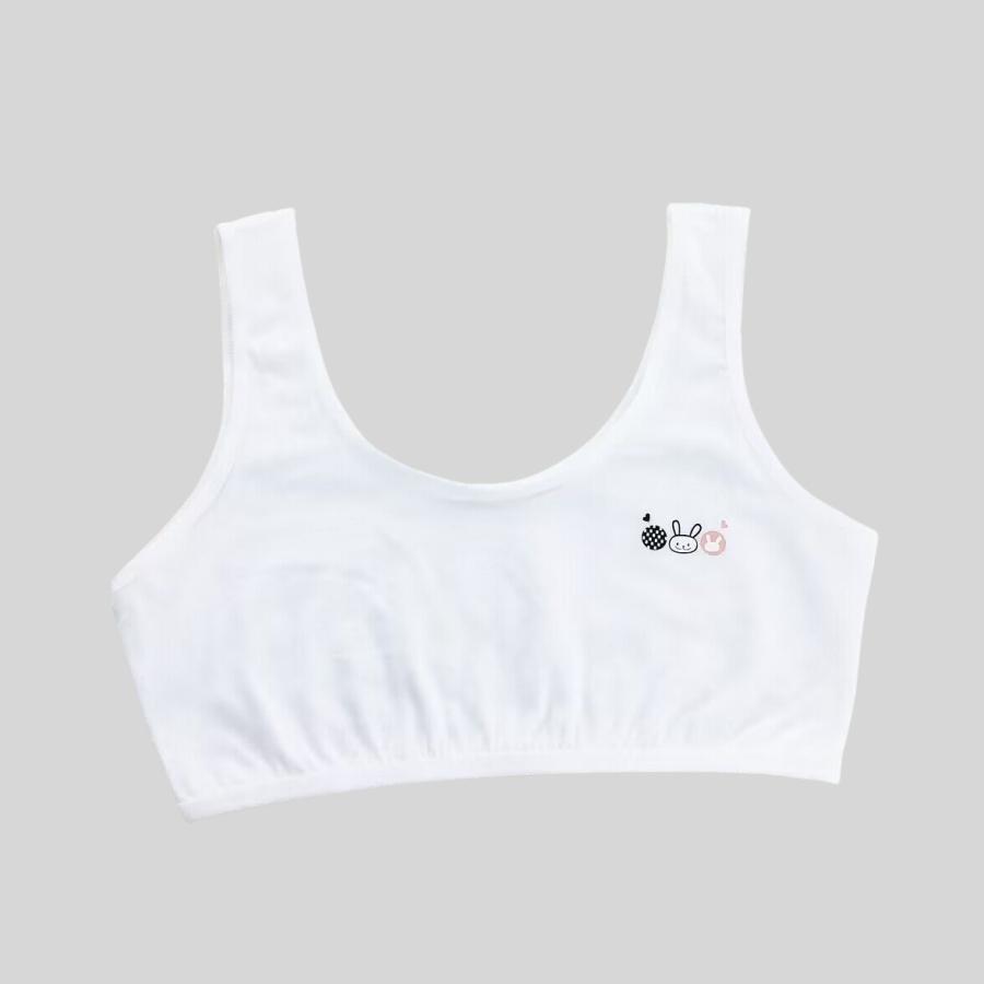5Pc/lot Girl Cotton Underwear Puberty Teenage Student Brassiere Training Bra 8-16Years