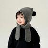 2-in-1 Children's Scarf Hat Thick Kids Warm Cap Cozy Headwear Knitted Hood Scarf  Kids Winter