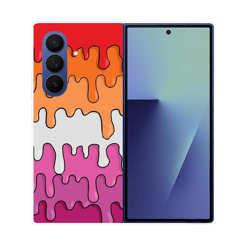 Etui Do Samsung Galaxy Z Fold 7 Przezroczyste Twarde Składane Luksusowe Malowane Do Samsung Galaxy Z Fold7 Clear Cover ZFold 7 Fundas