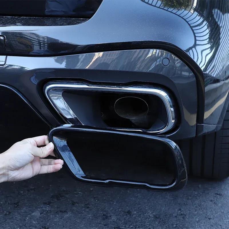 For BMW M Sport X5 G05 X6 G06 X7 G07 Stainless Steel Tail Muffler Exhaust Pipe Output Cover Trim Car Accessories