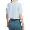 Nike Solid Color Crew Neck Pullover Logo Creative Print Short Sleeve T-Shirt Women T-Shirt Blue DX6159-441