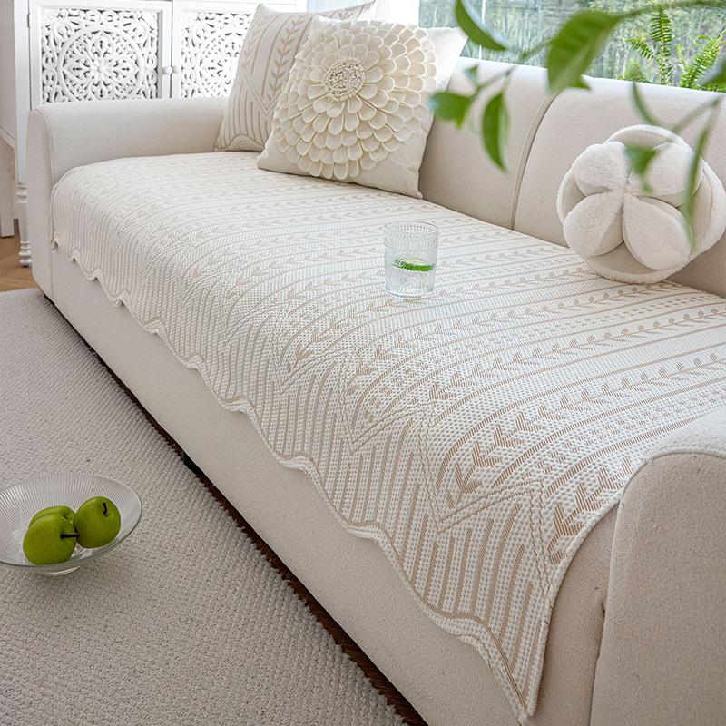 New Summer Cool Sofa Seat Cushion One Piece Light Luxury High-End Summer Cool Combination Sofa Cushion
