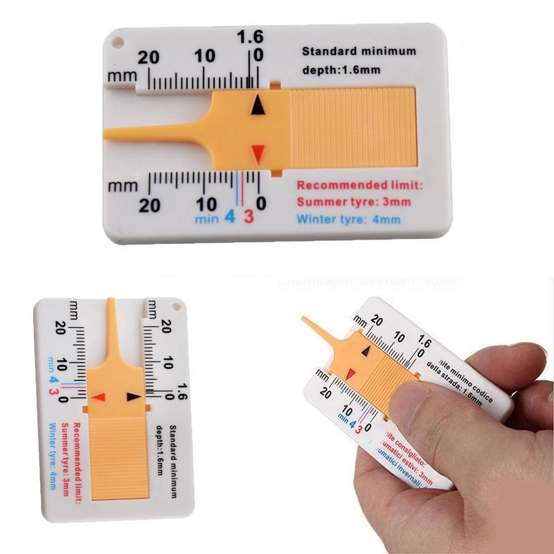 Tyre Tread Depth Gauge Caliper Car Motorcycle Caravan Trailer Wheel Measure